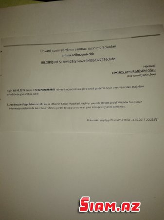 Göyçay sakini şikayət edir Göyçay sakini şikayət edir