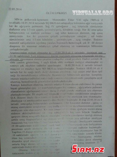 BİZNESMEN OĞLU MƏSULİYYƏTƏ CƏLB OLUNACAQ? - Polkovnikin ölümü ilə bağlı istintaqda yeni gəlişmə BİZNESMEN OĞLU MƏSULİYYƏTƏ CƏLB OLUNACAQ? - Polkovnikin ölümü ilə bağlı istintaqda yeni gəlişmə