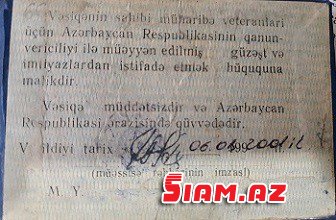 Nazirlik Qarabağ qazisinə əlillik dərəcəsi vermir (ŞİKAYƏT) Nazirlik Qarabağ qazisinə əlillik dərəcəsi vermir (ŞİKAYƏT)